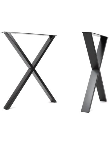 Tischfuss 320 x 400 mm Tragkraft 100 kg Stahl schwarz pulverbes. - Grimme