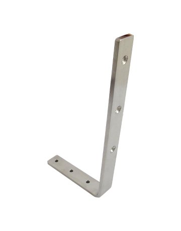 Rückenlehnenhalterung 400 x 200 x 40 mm gerade, Edelstahl schwarz - Grimme