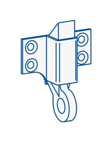 Oberlichtschnäpper Nr. 875 mit einem Schraubkloben verzinkt - GSG - 1
