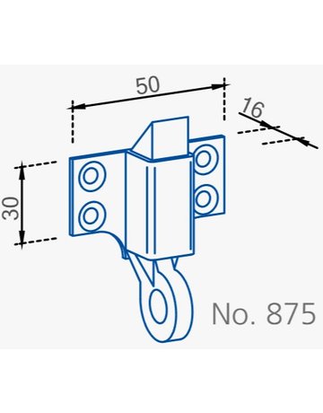 Oberlichtschnäpper Nr. 875 mit einem Schraubkloben verzinkt - GSG - 2