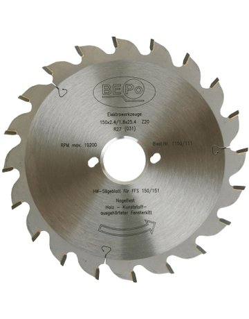 BEPo HM-Kreissägeblatt zu FFS 150 für Holz- und Kittsägearbeiten