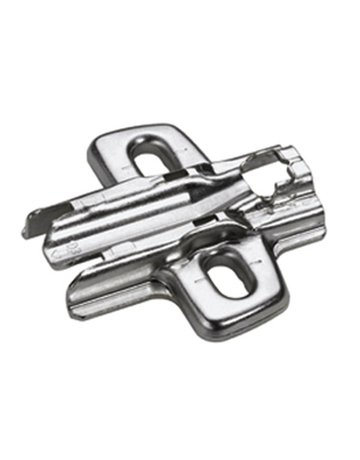 Kreuzmontageplatte, Stahl vernickelt 9071575, Distanz 0mm, für Topfscharnier - Hettich