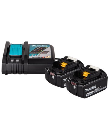 Power Source Kit 18,0V 2x5Ah inkl. Schnellladegerät & 2 Akkus im Kar. - Makita - 1