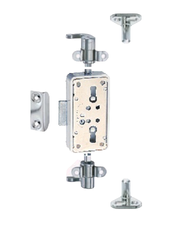 Drehstangen-Schloss PVC weiß 7051/15-20 Zuhaltung 8 X 6 mm für 6 mm Stg. - JuNie