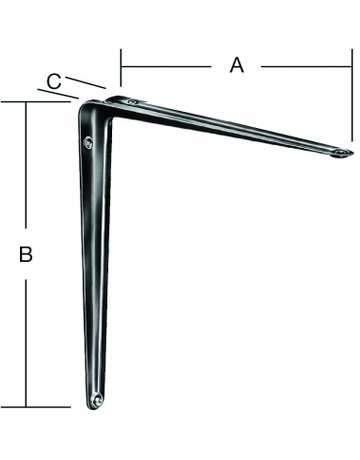 Konsole L100xT75mm Stahlblech,weiß,beschichtet - VORMANN
