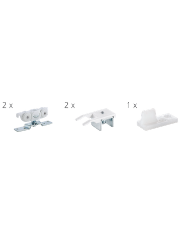 Schiebetürbeschlag,ohne Laufschiene 73, einflügelig für Holz, bis 80 kg - HELM