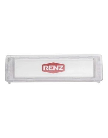 Namensschild glasklar 92 A=75x22 mm für Einlage 60x15x0,5 mm - Renz - 1