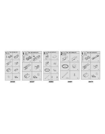 Garnitur Porta Glas 100 G/GF/GFO für 1 Türe - Hawa - 1