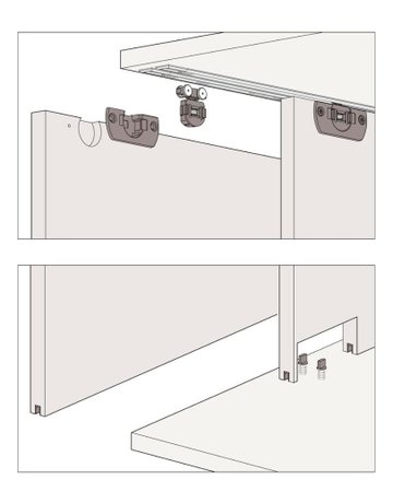 Clipo 16 Beschlägegarnitur 2 Türen Model H-IS - Hawa - 1