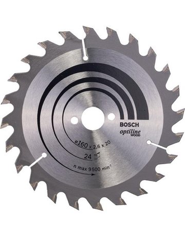 Bild HM-Kreissägeblatt 160x2,6/1,6x20 24Z WZ Bos VE à 1 Stück Optiline Wood BOSCH-0