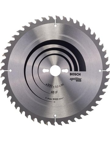Bild HM-Kreissägeblatt 300x3,2/2,2x30 48Z WZ Bos VE à 1 Stück OptilineWood für Tischsäg - BOSCH-0
