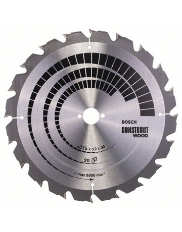 HM-Kreissägeblatt Nagelf. 315x3,2/2,2x30 20Z HB Bos VE à 1 Stück Construct Wood - BOSCH