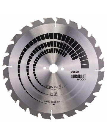 HM-Kreissägeblatt Nagelf. 350x3,5/2,5x30 24Z HB Bos VE à 1 Stück Construct Wood - BOSCH