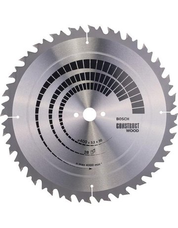 Bild Kreissägeblatt 400 x 30 x 3,2 mm 28 Cons truct Wood BOSCH-0