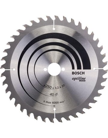 Bild HM-Kreissägeblatt 250x3,2/2,2x30 40Z WZ Bos VE à 1 Stück Optiline Wood - BOSCH-0