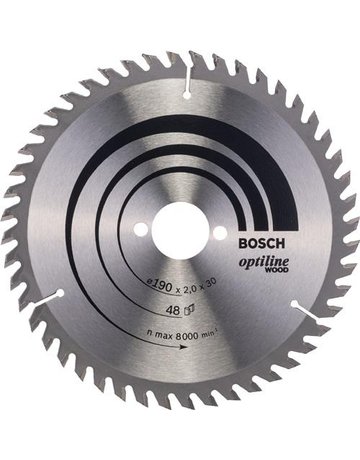 Bild HM-Kreissägeblatt 190x2/1,3x30 48Z WZ Bo sch VE à 1 Stück Optiline Wood - BOSCH-0
