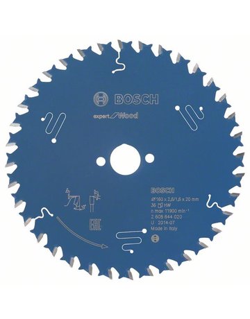 HM Kreissägeblatt 160x2,6x20mm Z36 W Bos ch Expert Wood - BOSCH