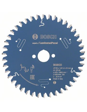 HM-Kreissägeblatt 140x1,8/1,3x20 42Z WZ Bos VE à 1 Stück Expert für Laminated Pan - BOSCH