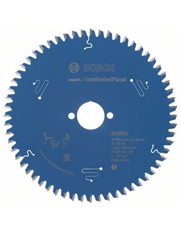 HM-Kreissägeblatt 190x2,6/1,6x30 60Z WZ Bos VE à 1 Stück Expert für Laminated Pan - BOSCH