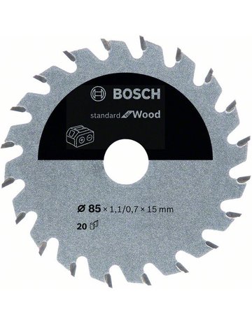 HM-Kreissägeblatt 85x1,1/0,7x15 20Z Bosch VE à 1 Stück Standard Wood f Akkusägen