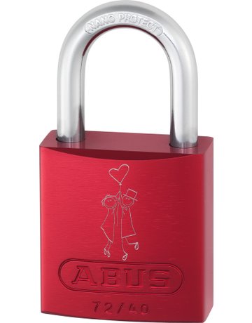Bild AV - Vorhangschloss, LoveLock 1 72/40, Aluminium rot - ABUS-6