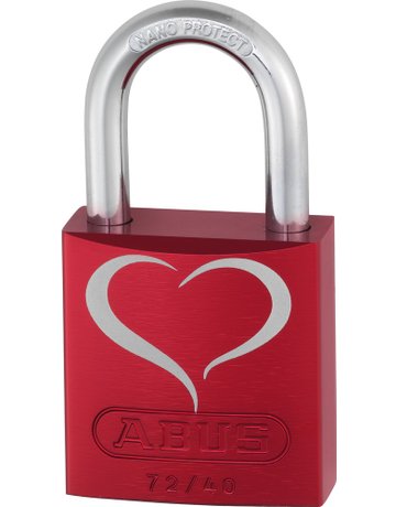 Bild AV - Vorhangschloss, LoveLock 2 72/40, Aluminium rot - ABUS-6