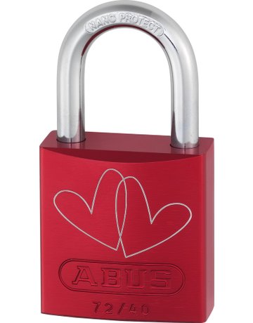 Bild AV - Vorhangschloss, LoveLock 3 72/40, Aluminium rot - ABUS-6