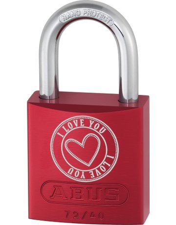 Bild AV - Vorhangschloss, LoveLock 5 72/40, Aluminium rot - ABUS-6