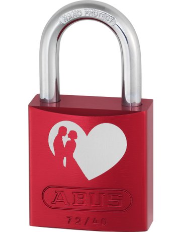 Bild AV - Vorhangschloss, LoveLock 6 72/40, Aluminium rot - ABUS-6