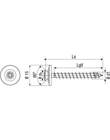 Bild Spenglers. A2 T-STAR plus T20 4CUT Dichtscheibe 15 mm Ø 4,5x45 mm - SPAX-7