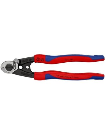 Bild Drahtseilschere poliert mit 2-Komponente n-Griffen 190mm KNIPEX-0