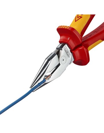 Bild Spitz-Kombinationszange VDE verchromt mi t Mehrkomponenten-Griffen 185mm KNIPEX-7