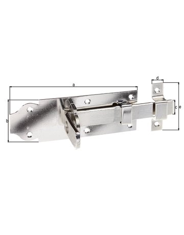 Bild Schlossriegel gerade 140mm mit Schlaufe GA H Alberts - GAH-0
