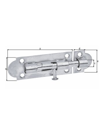 Bild Grendelriegel 161/K2Z/80 mm GAH Alberts-0