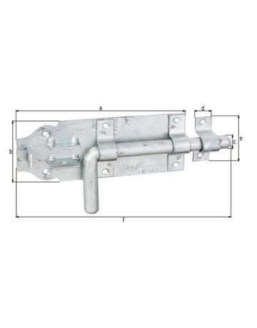 Bild Bolzenriegel mit Schlaufe 180mm GAH Albe rts-0
