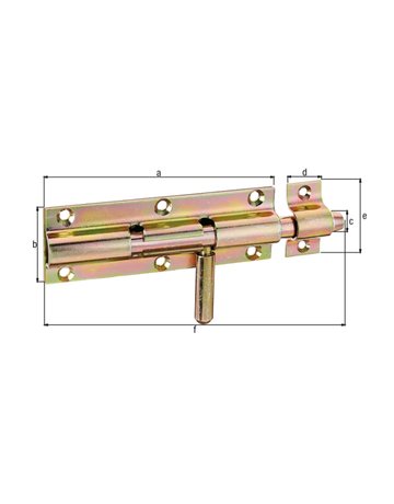 Bild Bolzenriegel 191/K2Z/120 mm GAH Alberts-0