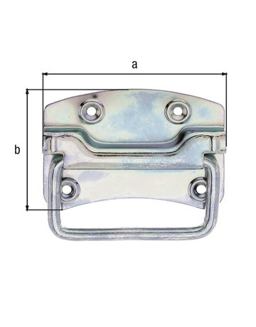 Bild schwarz Kistengriffe verzinkt 1205/K2/100 mm G AH Alberts - GAH-0
