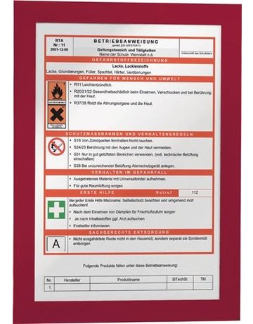 Bild Informationsrahmen A4 2 Stück, rot - VARIO-0