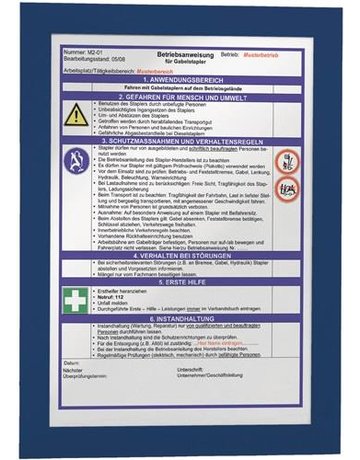 Bild Informationsrahmen A4 2 Stück, dunkelbla u - VARIO-0