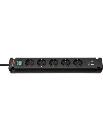Bild Steckdosenleiste 5-fach H05VV-F3G1,5 3m Bremounta USB Brennenstuhl-0