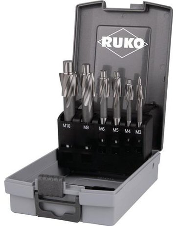 Bild Flachsenker-Set D373 HSS fein, 6 teilig RU KO - RUKO-0