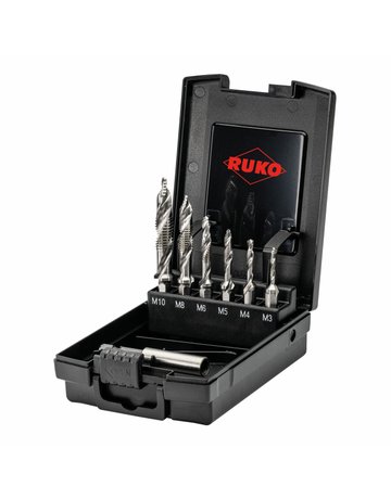 Bild Kombi. Gewindebohrer-Set HSS, M3 - M10 + Adapter RUKO-0