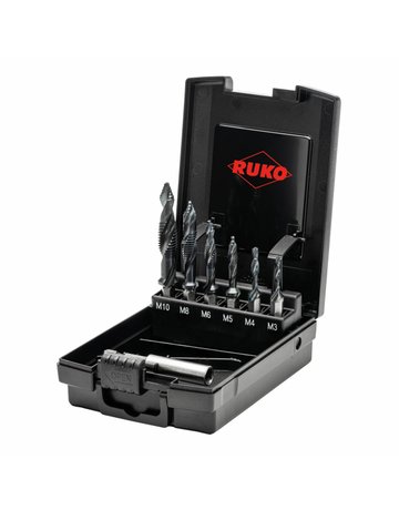 Bild Kombi. Gewindebohrer-Set HSS M3-M10 + Ad apter RUnaTEC RUKO-0
