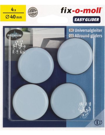 EASYGLIDER massiv kleb. grau 40mm Inhalt 4 St. - fix-o-moll