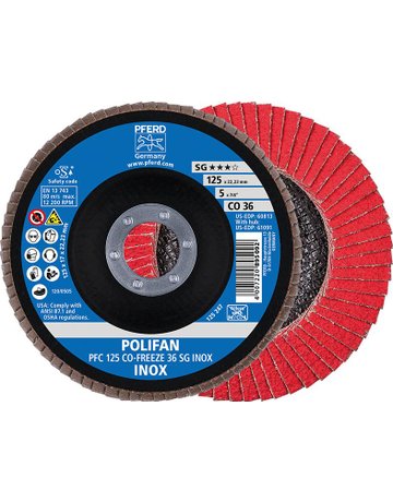 Fächerschleifscheibe COFREEZE gewölbt 11 5mm K80 Pferd