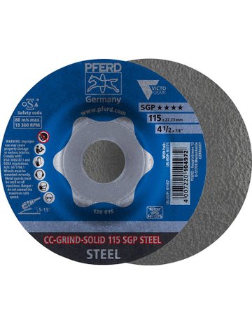 Schleifscheibe CC-Grind Solid SGP STEEL 180mm PFERD