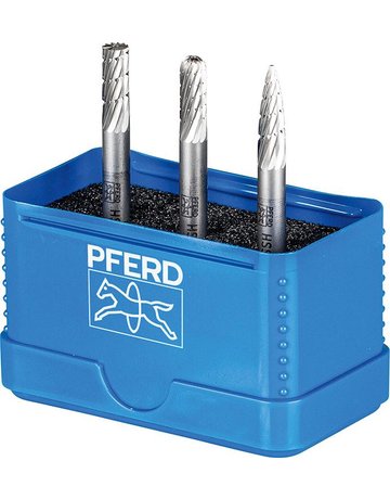 Frässtift-Satz HSS 6 mm 3-teilig, A-C-K Ø 6mm, Zahnung Z3 Pferd