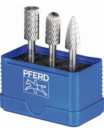 Frässtift-Satz HSS 12mm 3-teilig, A ST-C -K Ø12mm, Zahnung Z3 Pferd