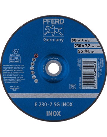 Schruppscheibe gekröpft für V2A A30NSG 2 30x7,2mm PFERD