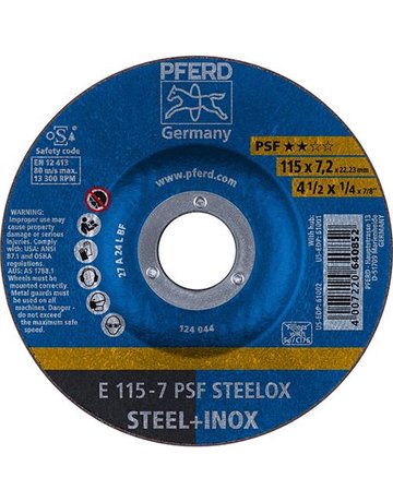 Schruppscheibe gekröpft PSFSTEELOX 115x7 mm PFERD
